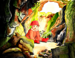 Illustratie De grot
